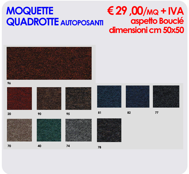 quadrotte moquette